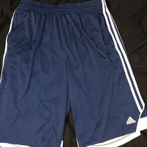 Blue adidas shorts